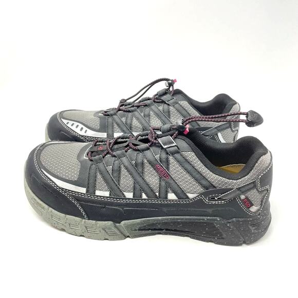 Keen | Women’s Work Shoes Aluminum Toe Black and Gray 10 - Picture 3 of 10